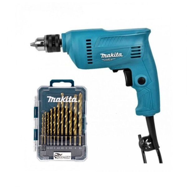 TALADRO MAKITA M0600XIB 3/8" + JG BROCAS