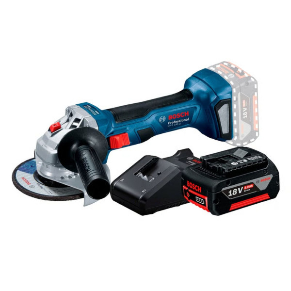 PULIDORA BOSCH GWS 180 4.1/2 1 BAT 4AMP + CARG