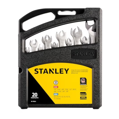 JUEGO LLAVE STANLEY 85-783 20PZ MM/PULG