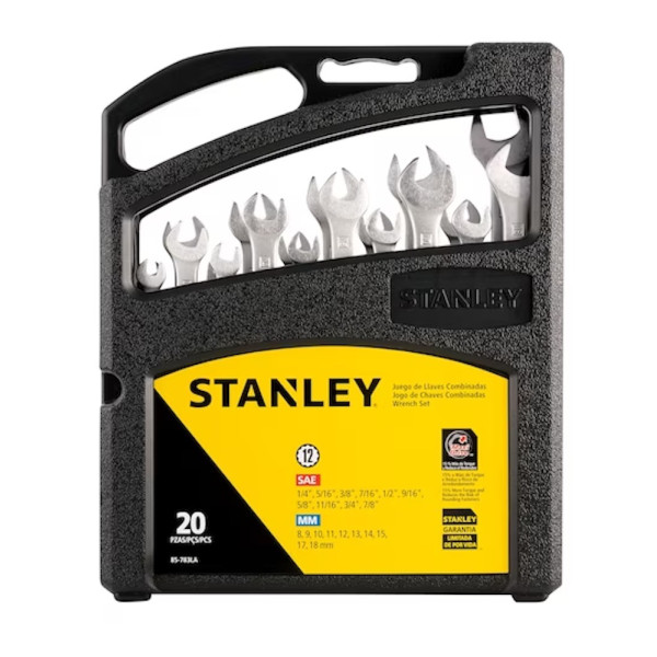 JUEGO LLAVE STANLEY 85-783 20PZ MM/PULG