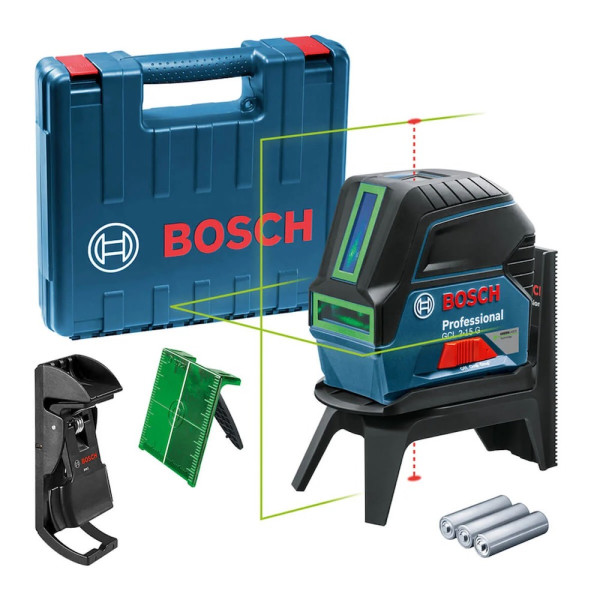 NIVEL BOSCH GCL 2-15G + BASE LUZ VERDE